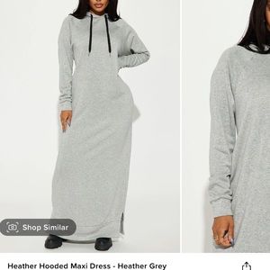 Heather Hooded Maxi Dress - Heather Grey